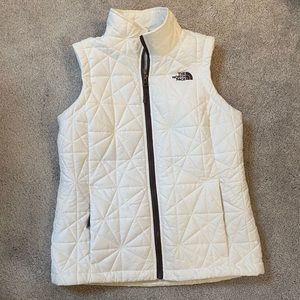 North Face white vest
